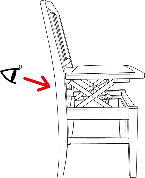 幕板の内側ネジ留め有無の目視確認のイメージ写真